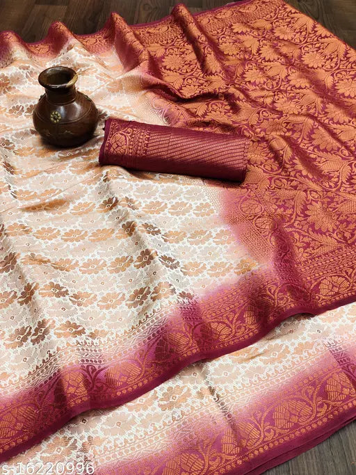 Banarasi Silk Copper Zari Sarees