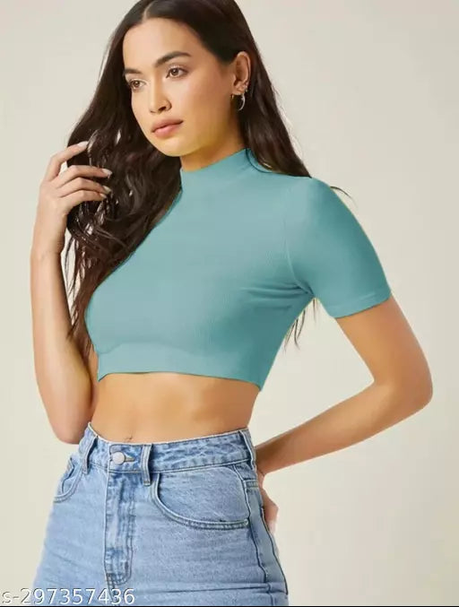 Womens Mint Crop Top