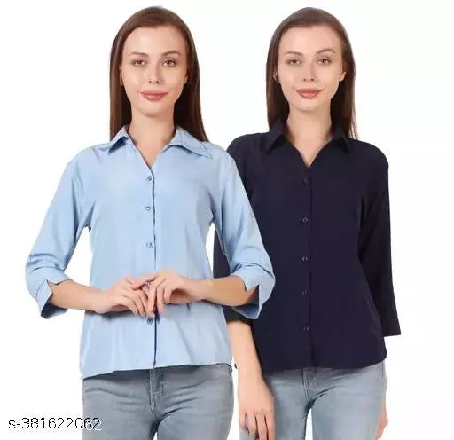 Trendy Formal Women and Girls Shirts pack of 2