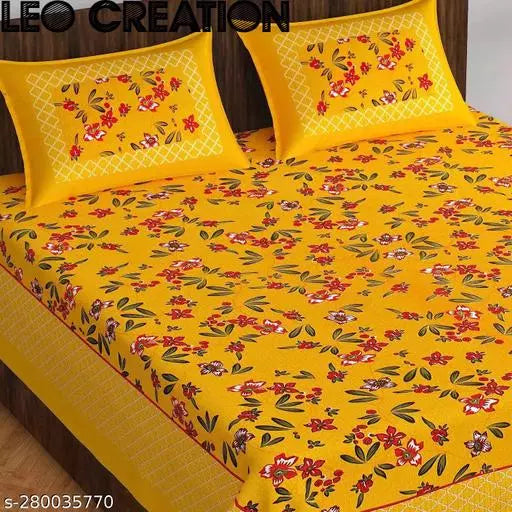 Double Bedsheet With 2 Pillow Cover