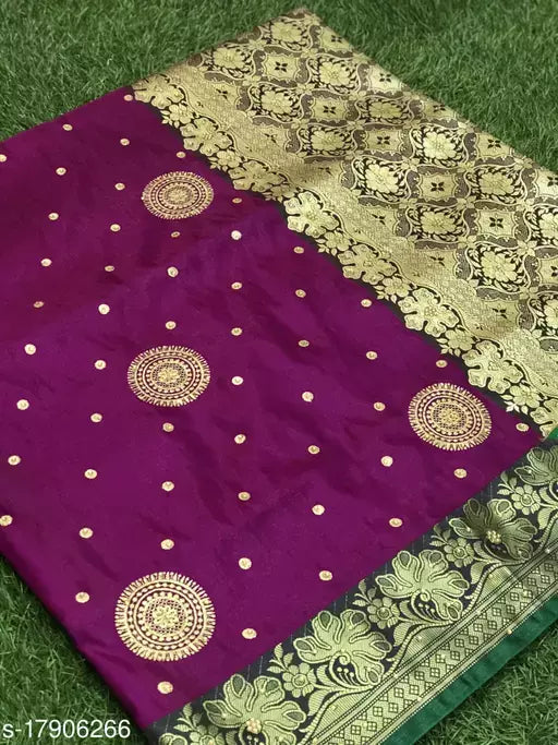 BANARASI SATIN SILK EMBROIDERY SAREE