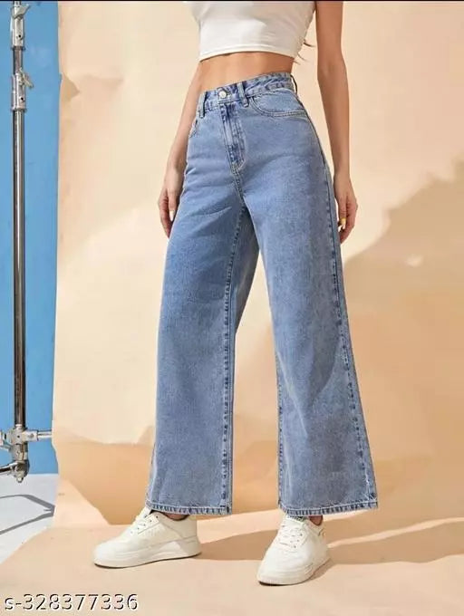 Wide leg denim