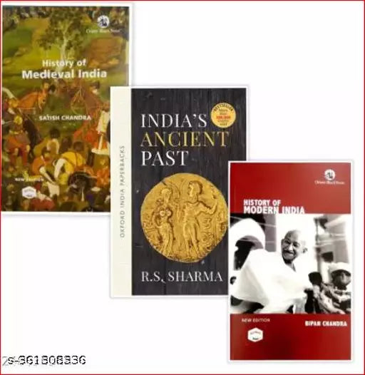 Combo of 3 Books History of Modern India+India's Ancient Past+History Of Medieval India
