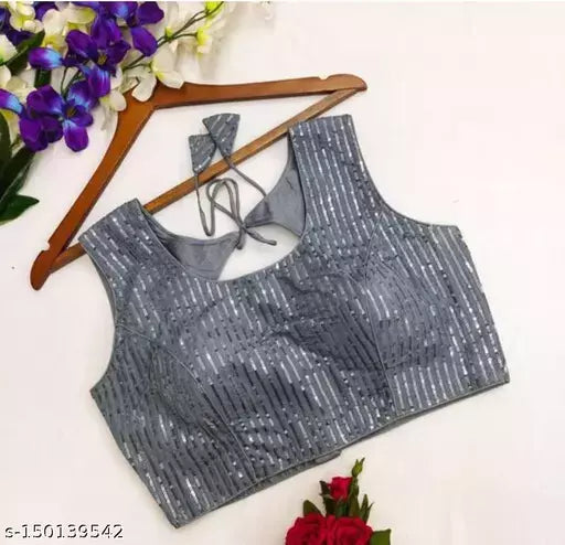 SWEETY WOMEN'S TRENDY SEQUANCE STICHED BLOUSE BY KRADDLE