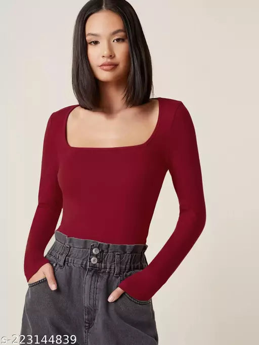 Square Neck Fitted Top