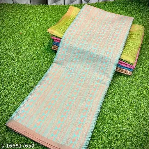 Banarasi Pink Zari Brocade Saree