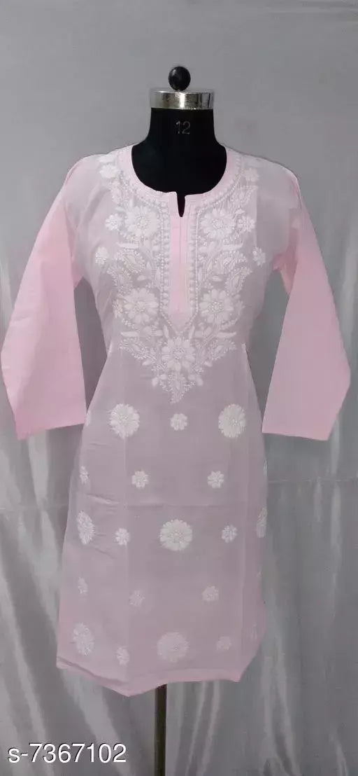 Embroidered Cotton Gol Boota Long Comp. Kurti