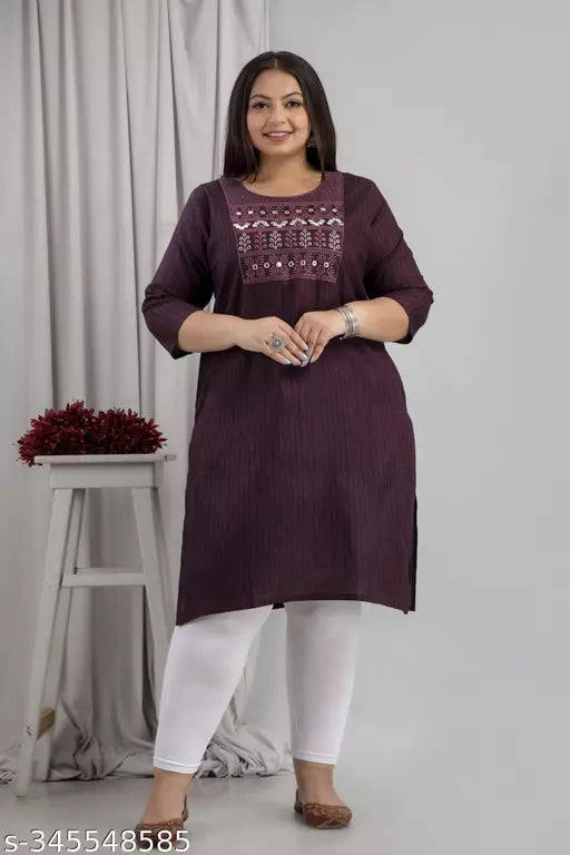 Neerupam Collection Embroidered cotton kurti- embroidery kurti 