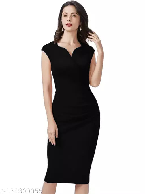 Sleeveless Black Dress For Woman
