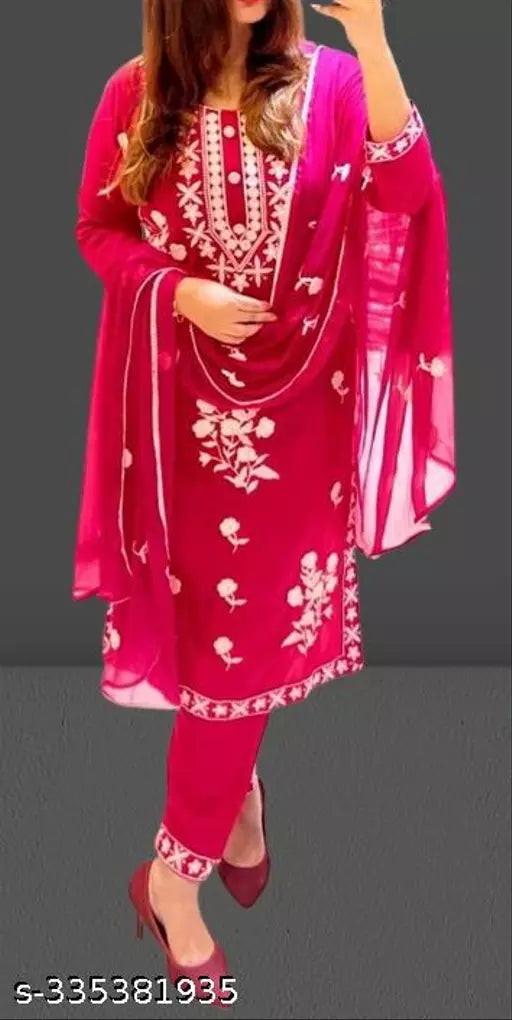 BEST EMBROIDERY KURTA PANT WITH DUPATTA