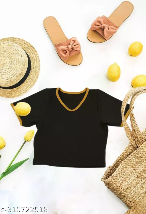 Women's Solid Cotton Rib Knit Crop Tank Top
