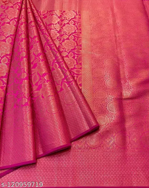 Copper Zari Soft Silk Saree