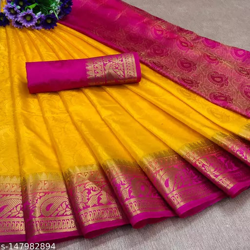 MORPINCH FASHION EMBOSS  SILK SAREE