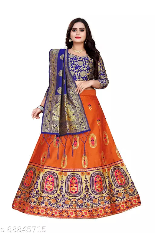LEHENGA CHOLI WITH BLOUSE (UN-STITCHED) BY VAIDIK ETHNIC