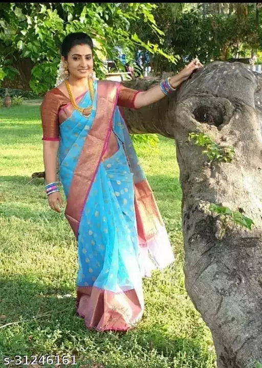 ORGANZA SILK BUTI SAREE
