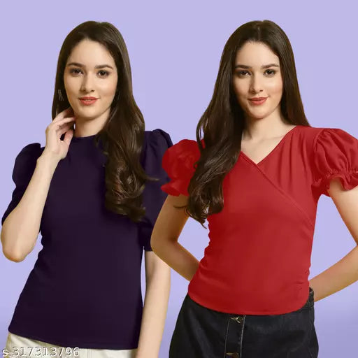 Casual Classic Fashion Forward Women's Top - Pack of 2