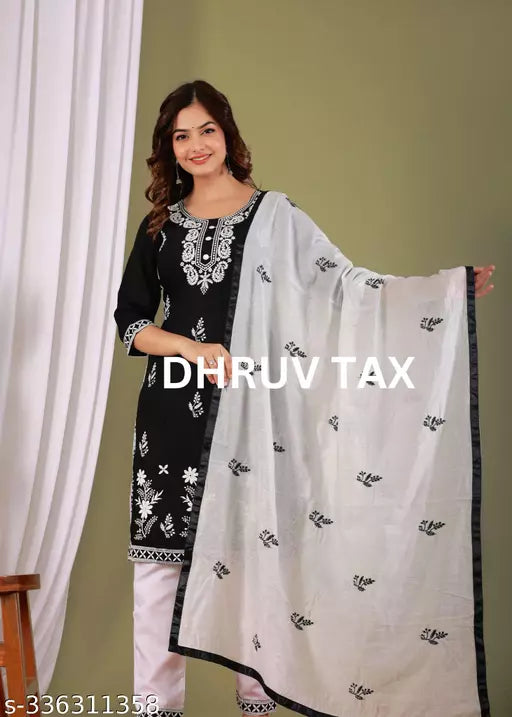 BEST EMBROIDERY KURTA PANT WITH DUPATTA