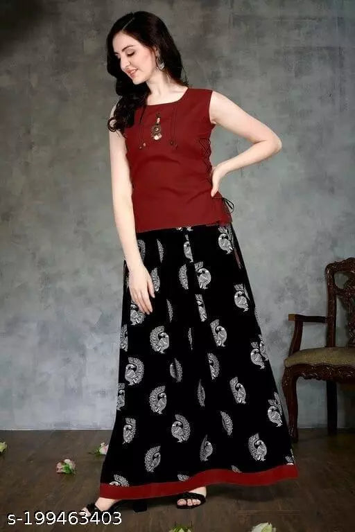 WOMEN'S ETHNIC TOP & BOTTOM SET