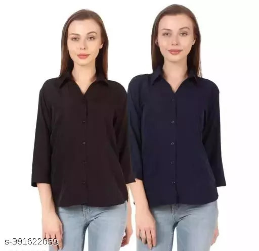 Trendy Formal Women and Girls Shirts pack of 2