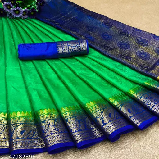 MORPINCH FASHION EMBOSS  SILK SAREE