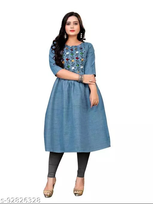 New Cotton Embrodired Feeding Kurti