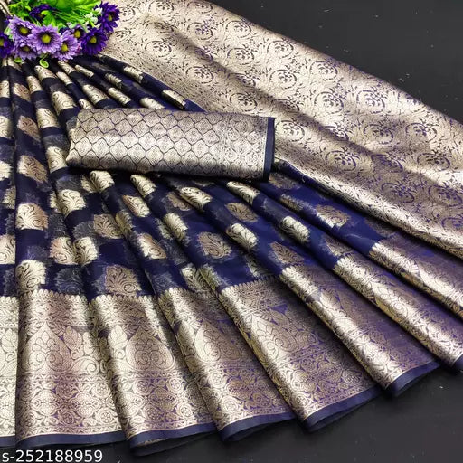 Morpich Fashion Top Dyed Organza Silk Saree