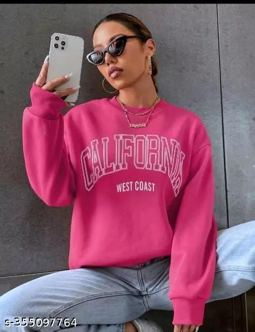 JKP COLLECTION  Unisex Rani   Printed Fabric Fleece For Outdoor & Indoor Sweatshirt
