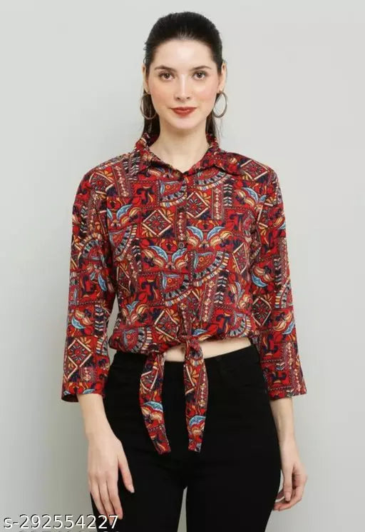 Jaipuri printed women formal shirt