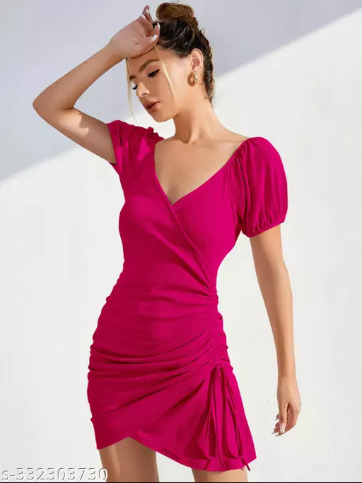 ZUCCHII PINK BODYCON DRESS FOR WOMEN AND GIRLS