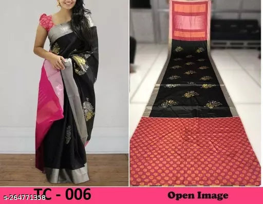 Zari Satin Digital Print Saree