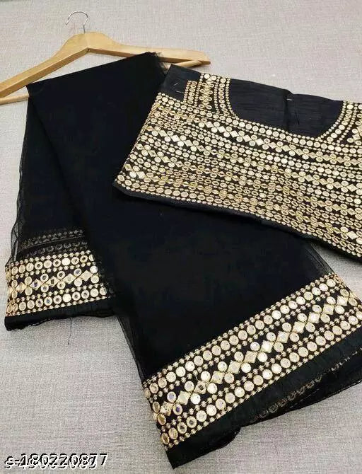 MIRROR 009 FANCY NET SAREES
