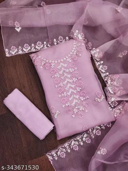ORGANZA SEQUENCE WORK LADIES SUIT