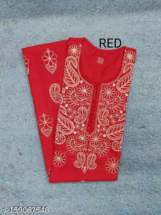 Magic Cotton Chikankari Design Kurti.