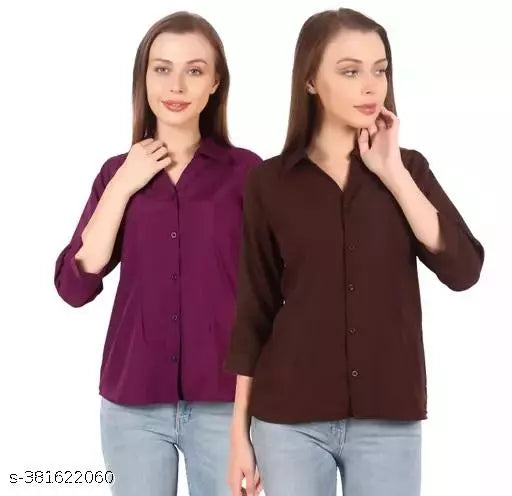 Trendy Formal Women and Girls Shirts pack of 2