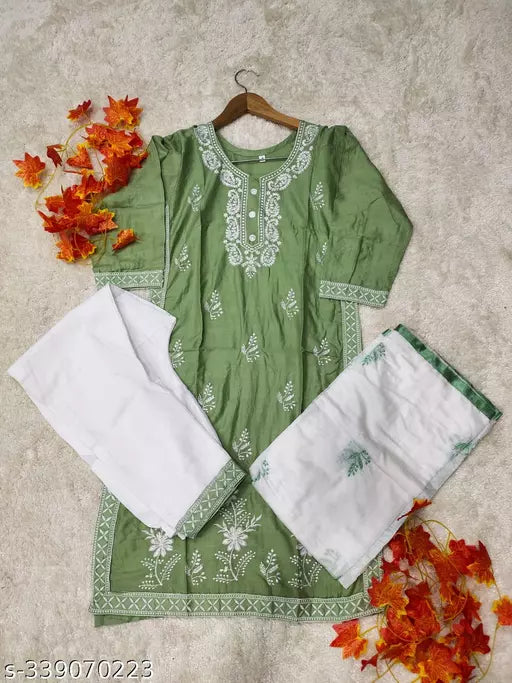 BEST EMBROIDERY KURTA PANT WITH DUPATTA