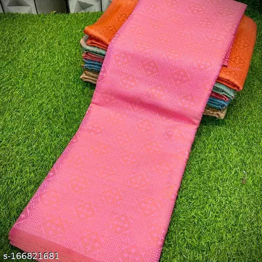 Banarasi Pink Zari Brocade Saree
