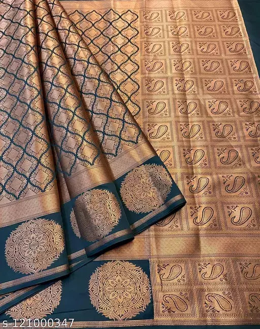 Copper Zari Soft Silk Saree