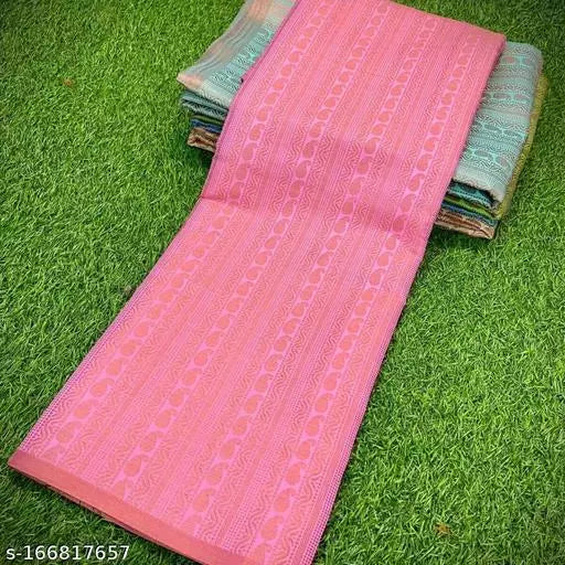 Banarasi Pink Zari Brocade Saree