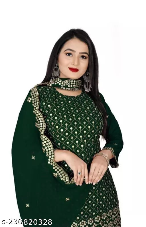 Aagyeyi Sensational Salwar Suits & Dress Materials Georgette 9mm Heavy sequence Work Wear Suit Like Party Wear Garara suit