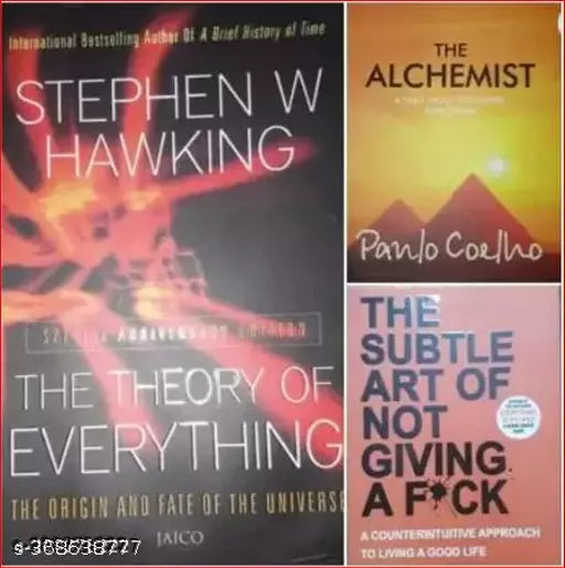 Theory Of Everything + The Alchemist + The Subtle Art Of Not Giving A (Paperback  Stephen Hawking panlo coelho mark) (3 BOOKS COMBO)