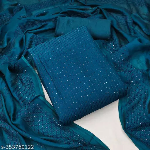 CHANDERI SLIK SUITS FOR LADIES