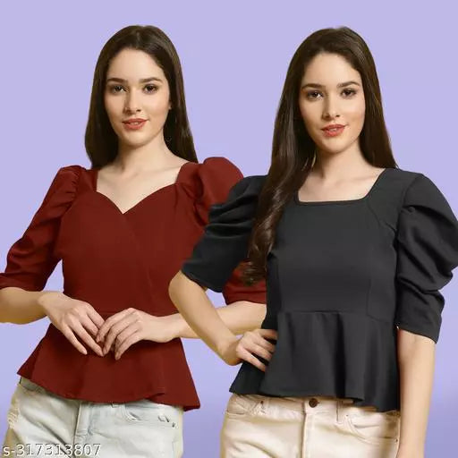 Casual Classic Fashion Forward Women's Top - Pack of 2