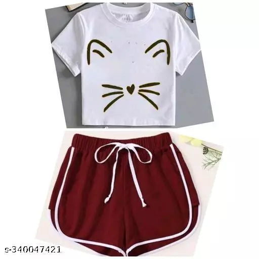 Summer special premium quality cotton Crop Tops & Shorts combo
