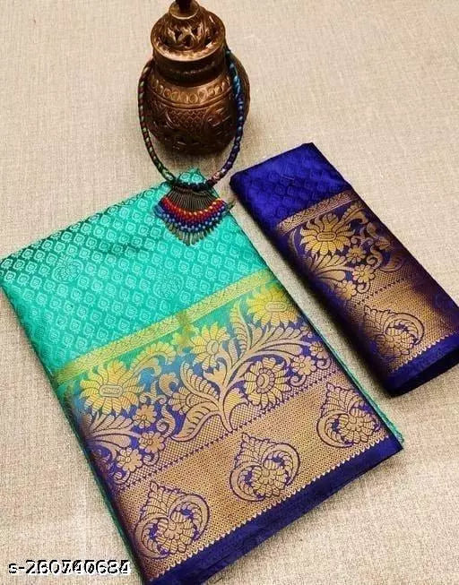Morpich Fashion Embozz Kanjivaram  Silk Saree