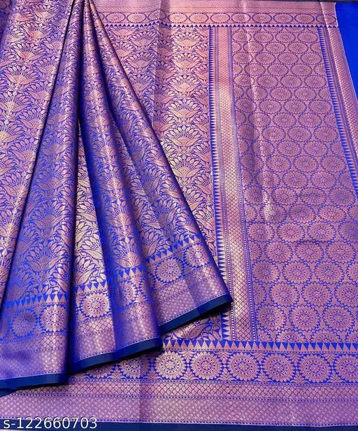 Copper Zari Soft Silk Saree