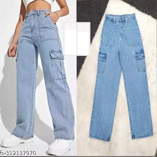 SAANU'S FASHION - STYLISH SIX POCKETS DENIM JEANS FOR GIRLS & WOMEN