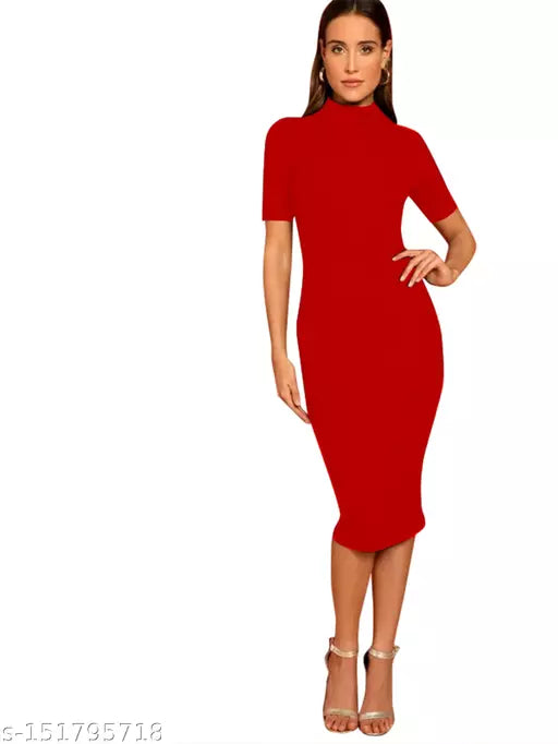 One Piece Red Dress For Woman