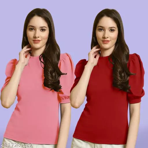 Classic Casual Fashion Forward Women's Tops - Pack of 2