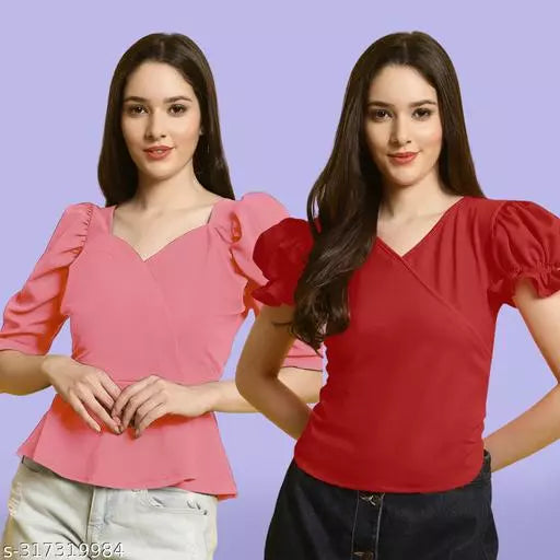Casual Classic Fashion Forward Women's Top - Pack of 2