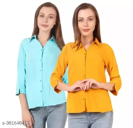 Trendy Formal Women and Girls Shirts pack of 2